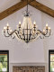 French-Style Living Room Crystal Chandelier, American-Style Vintage Pearl Chandelier, Mid-Century Villa Dining Room Bedroom Duplex Staircase Chandelier