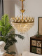 French-Style Bedroom Bedside Lamp, Cloakroom, Hallway, Balcony, Entryway Lighting, American-Style Retro Crystal Single-Head Chandelier