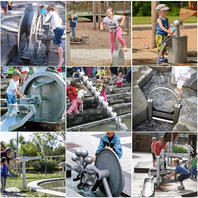 Stainless steel Archimedes Water Purifier Spiral Water Car Outdoor Playwater Combination Non-standard Water Toy Net Red