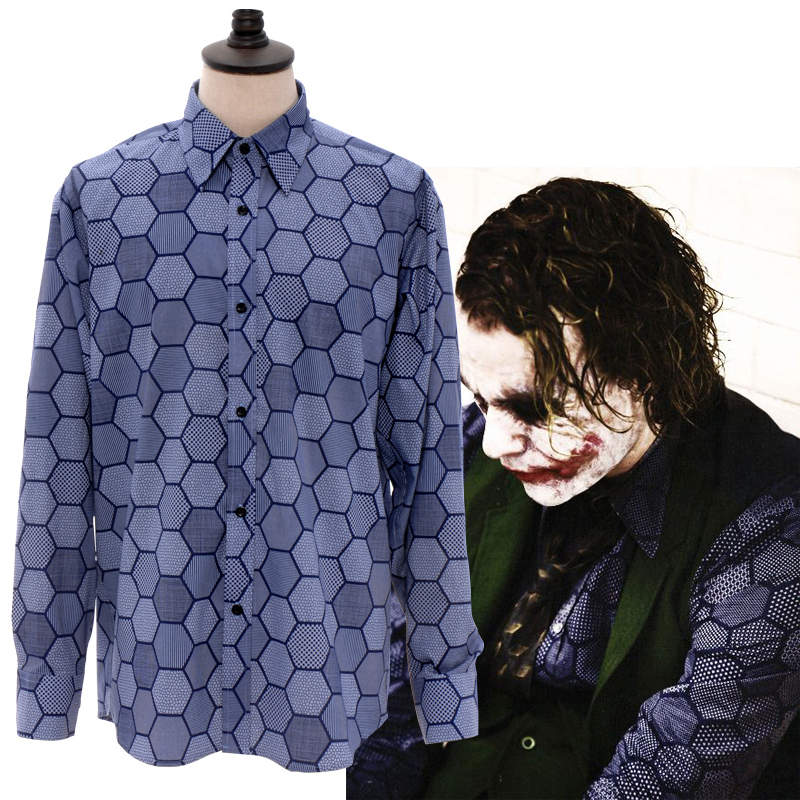Batman Dark Knight Heath Ledger Joker Cosplay Costume Casual Shirt