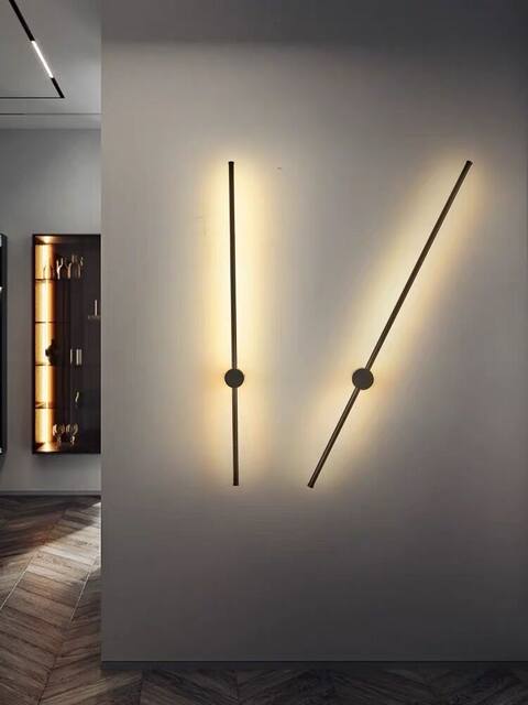 Minimalist Strip Wall Lamp Living Room Background Wall Modern Simple Tv Grille Bedroom Bedside Lamp