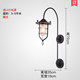 American-Style Loft Retro Industrial Wall Lamp, Nostalgic Dining Room Balcony Corridor Foyer Outdoor Wrought Iron Wall Light Fixture