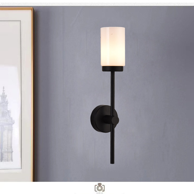 French Cream Living Room Retro Decorative Wall Lamp Modern Simple Bedside Lamp American Light Luxury Villa Long Pole Wall Lamp