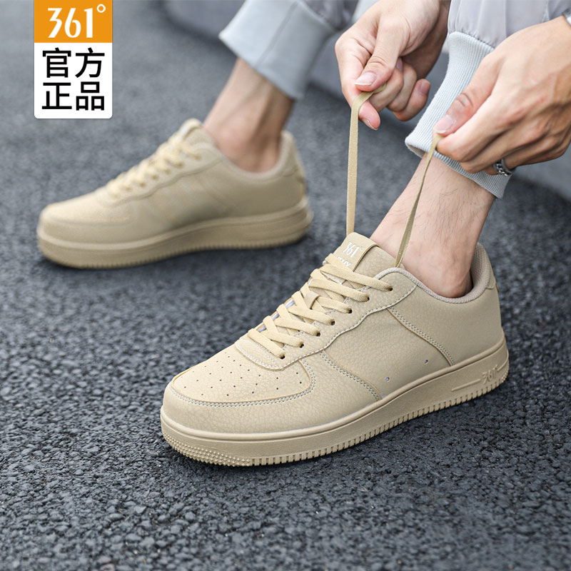 361 sneakers men's spring and autumn students trendy small white shoes wheat color aj1 men casual board shoe tide shoe tide