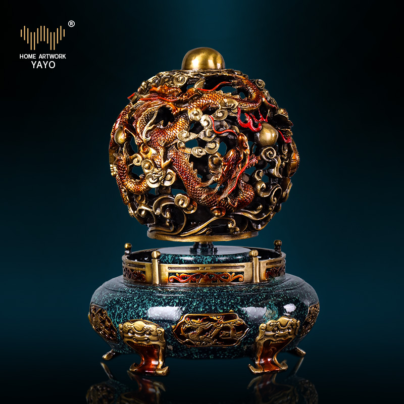 When to run copper cornucopia home decoration ornaments high-end opening gifts living room ornaments Kowloon xianrui