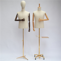 Model props male half body hanger suit dress suit metal display rack clothing store dummy table model rack