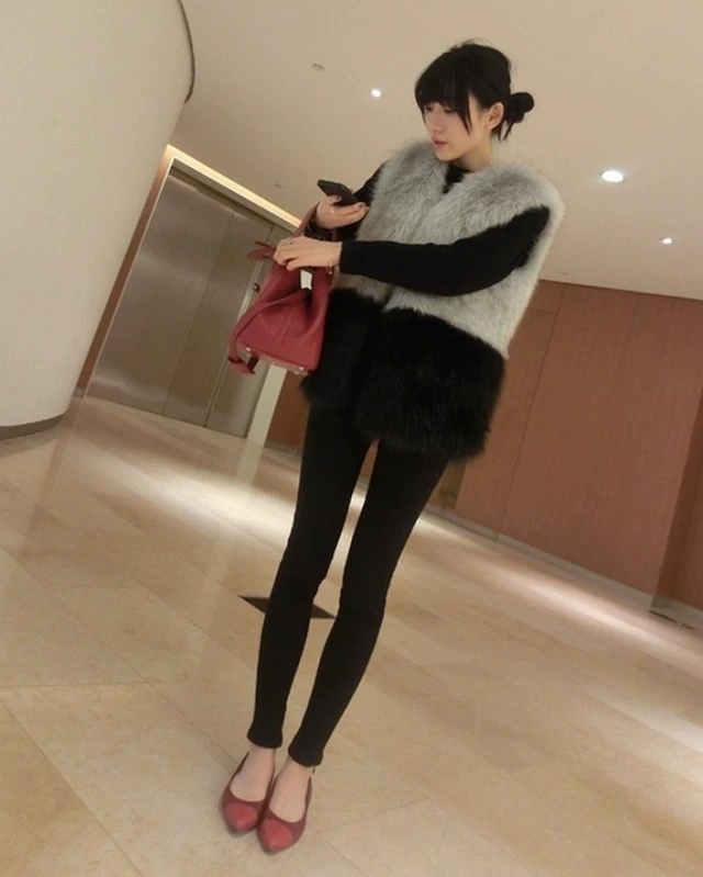 Mùa thu và mùa đông Phiên bản Hàn Quốc của áo vest lông dài giữa mới dành cho nữ - Faux Fur