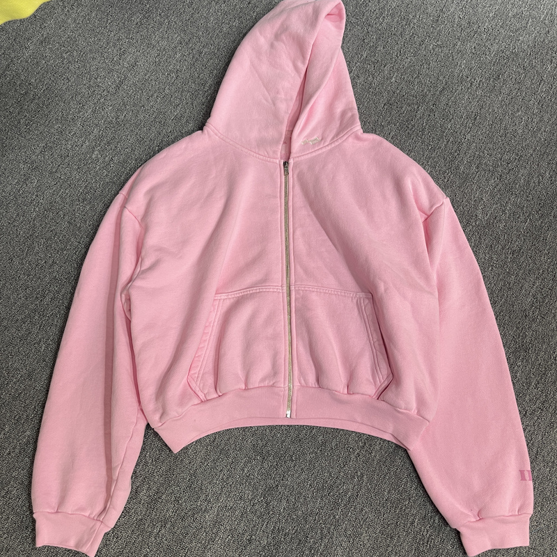Bieber's Brand Skylrk Album Swagii Limited Edition Pink Zip-Up Hoodie Sweatshirt