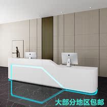 Company Reception Desk Creative Office Baking Varnish Front Desk Arched Beauty Salon Hotel Bar Terrace