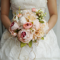 European-style simulation bride holding flower mori wedding studio wedding photo props fake flower wedding bride flower ball