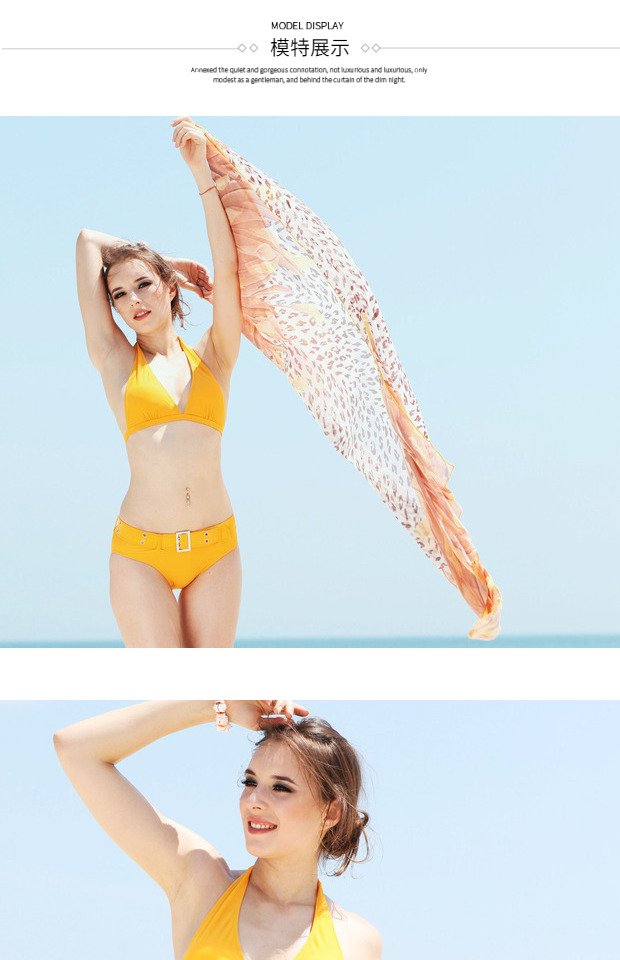 Bộ bikini tam giác gợi cảm của nữ giới gợi cảm mặc áo ba lỗ màu vàng châu Âu và Mỹ với miếng đệm ngực nóng bỏng mùa xuân đồ bơi kín