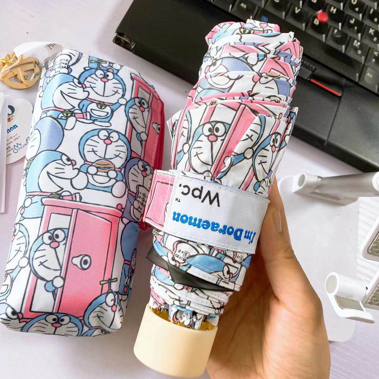 Japanese local version of WPC parachute sunscreen with umbrella Mickey Taixi parasol smiling face coating UV