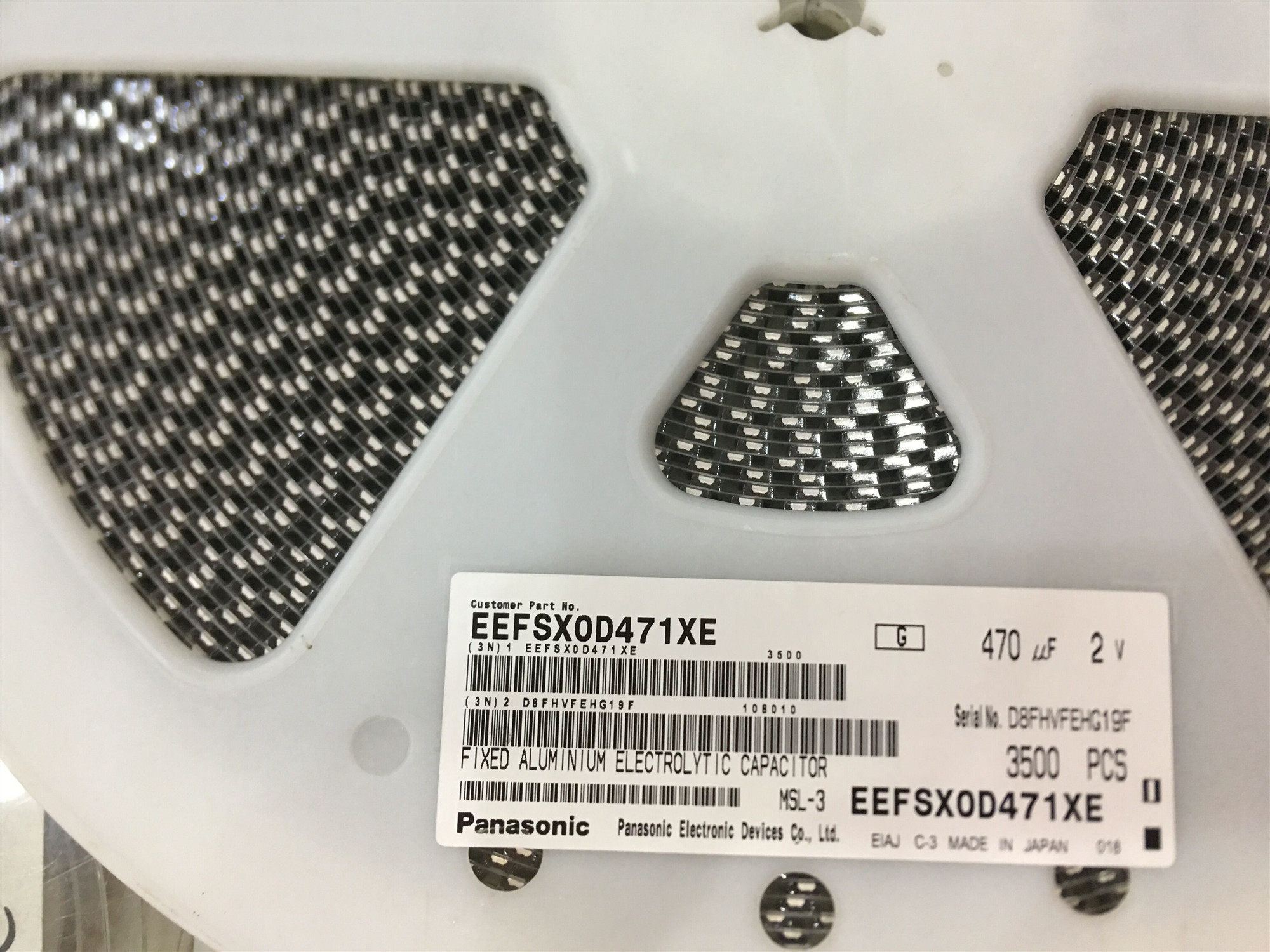 Tantalum capacitor EEFCS1C150R 16V 15UF 7343 D