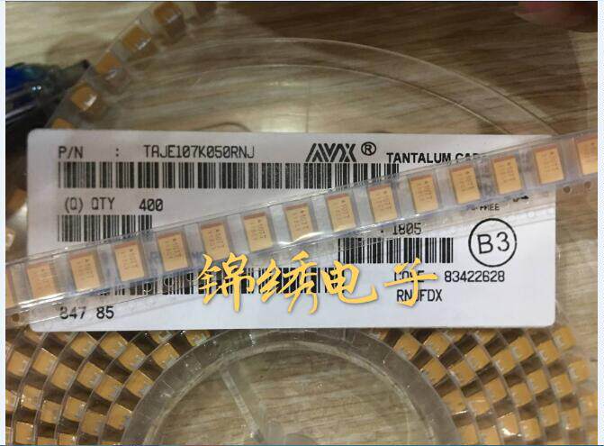 Tantalum capacitor TAJE108K006Rnj 6 3V 1000UF 108J 7343 E type 10% yellow