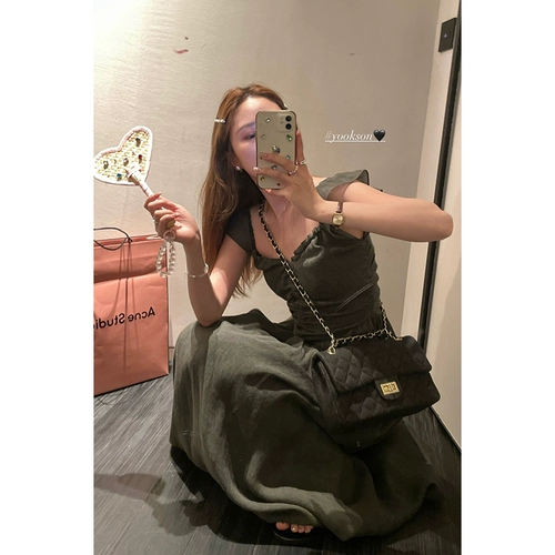 Летнее ретро платье, длинная юбка, изысканный стиль