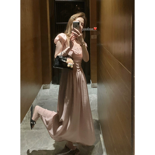 Базовое платье, летняя длинная юбка, V-образный вырез, по фигуре