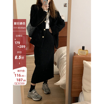 HEYGIRL Korean version of the black brother fashion temperament suit female western style jacket skirt two-piece 2020 autumn