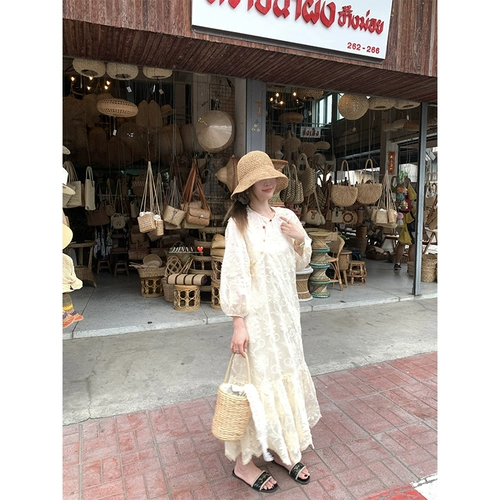 Heygirl Black Geyun Yunxun Ling Yinshu Sunflower Новое китайское платье Женское летняя утка