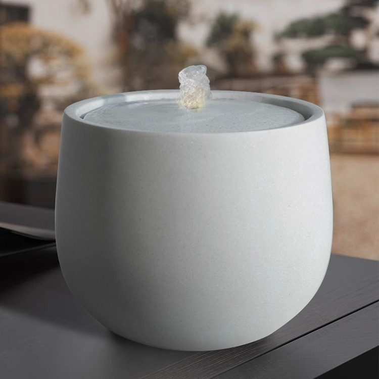 Фонтан New Stone Shangshi Art белый с водяной мельницей