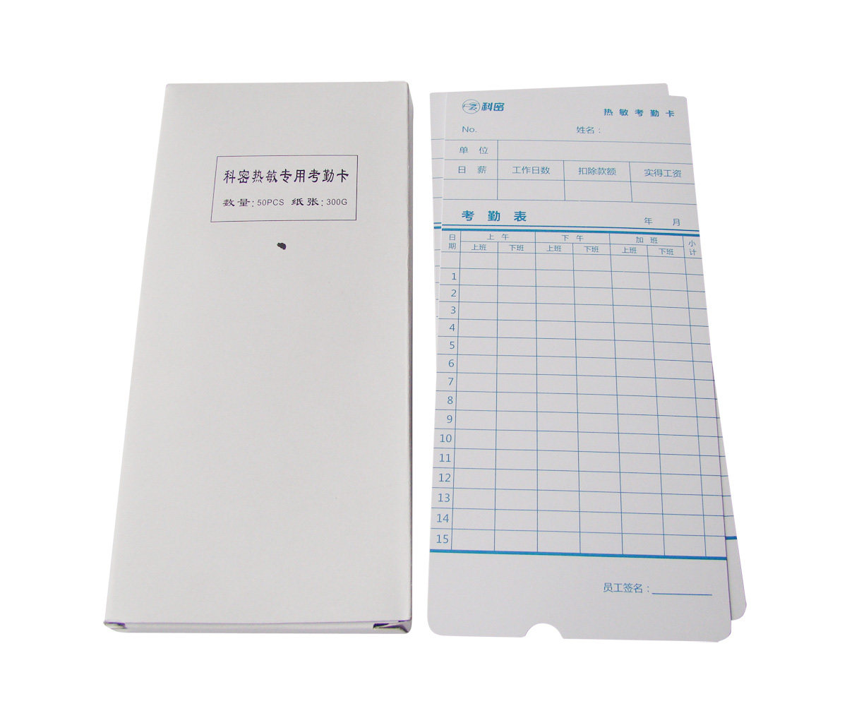 [USD 9.23] Komi Heat Sensitive Attendance Machine Card Paper Komi Heat ...