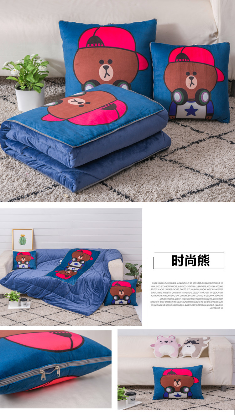 Gối mùa đông dày chăn kép sử dụng xe san hô nhung văn phòng đệm sofa gối ngủ nhỏ gối nhỏ tựa lưng cao su non