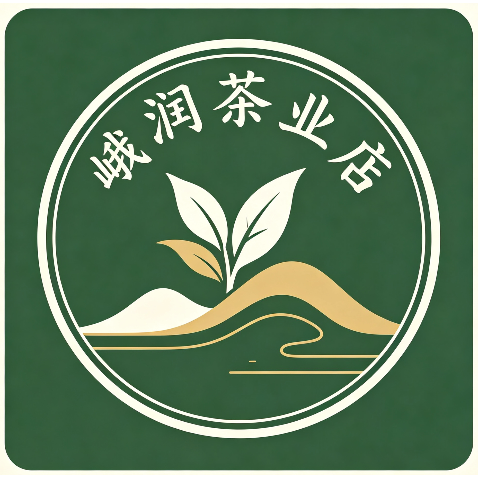 峨润茶业店的LOGO