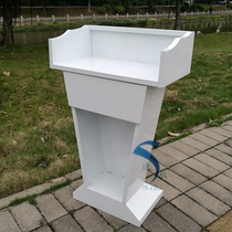 Property White high-end restaurant podium Podium Sales Department Welcome desk Hotel reception desk Consultation desk Speaker desk