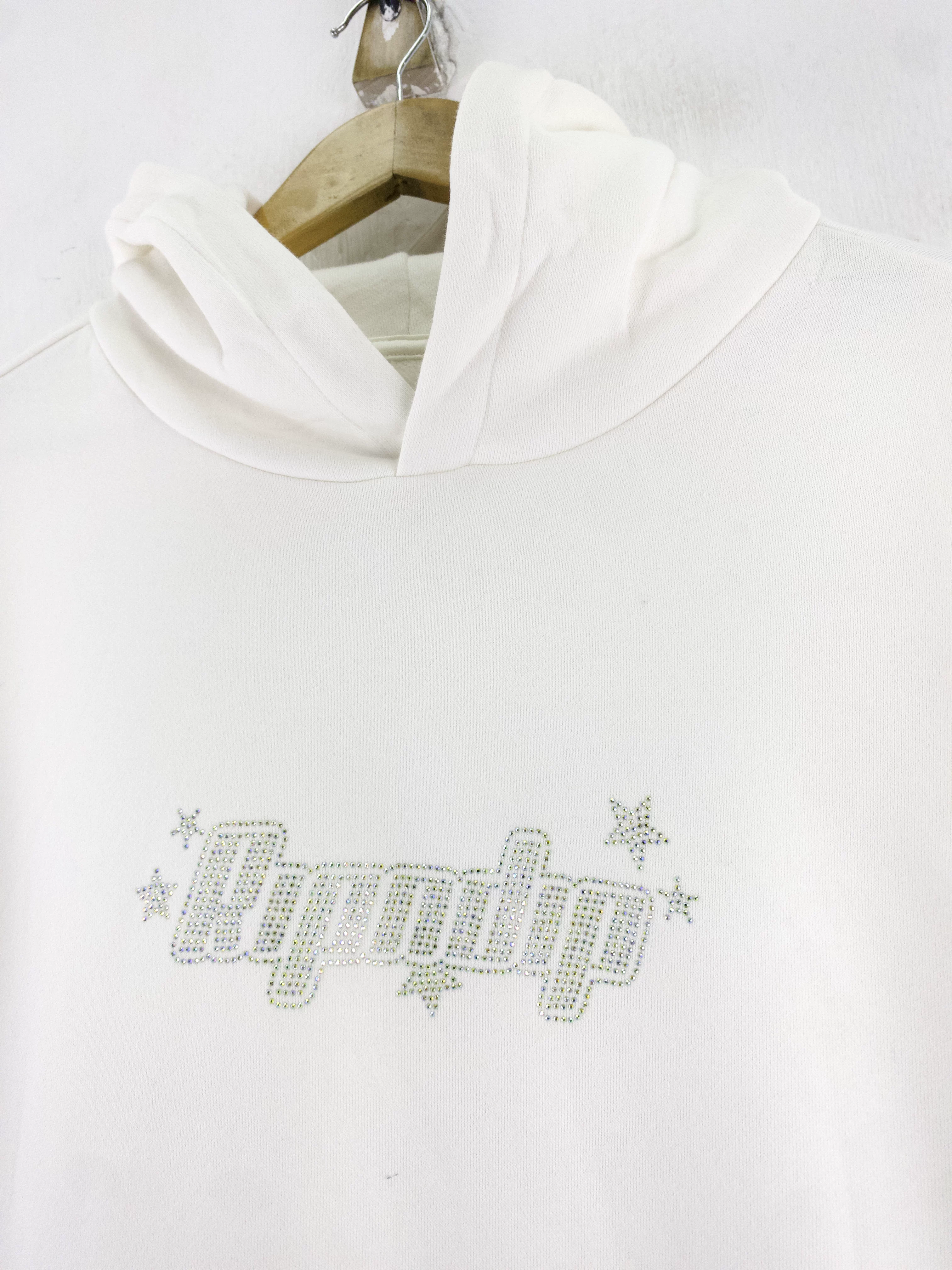 Худи сумка с капюшоном белого цвета свободного кроя с щитом alien flash diamond от ripndip размера XL