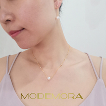 Passepartout pearl necklace natural freshwater clavicle chain Single temperament female true oversized pendant transfer beads Simple