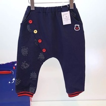 18-year spring A home new products male and female children baby elastic casual long pants stitching pants A18B1PT234