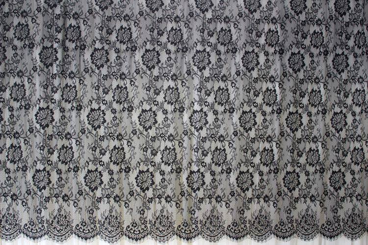 1,5m x 1,5m Baumwoll-Wimpernspitzenstoff mit französischer Seilstickerei DIY Nähen von Kleidern, Vorhängen und Tischdecken – Detail 12