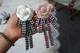 ຈັດສົ່ງຟຣີແບບ retro lady camellia striped streamer brooch bow tie accessories collar floral sweater cardigan pin