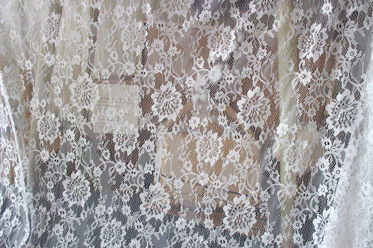 1,5m x 1,5m Baumwoll-Wimpernspitzenstoff mit französischer Seilstickerei DIY Nähen von Kleidern, Vorhängen und Tischdecken – Detail 9