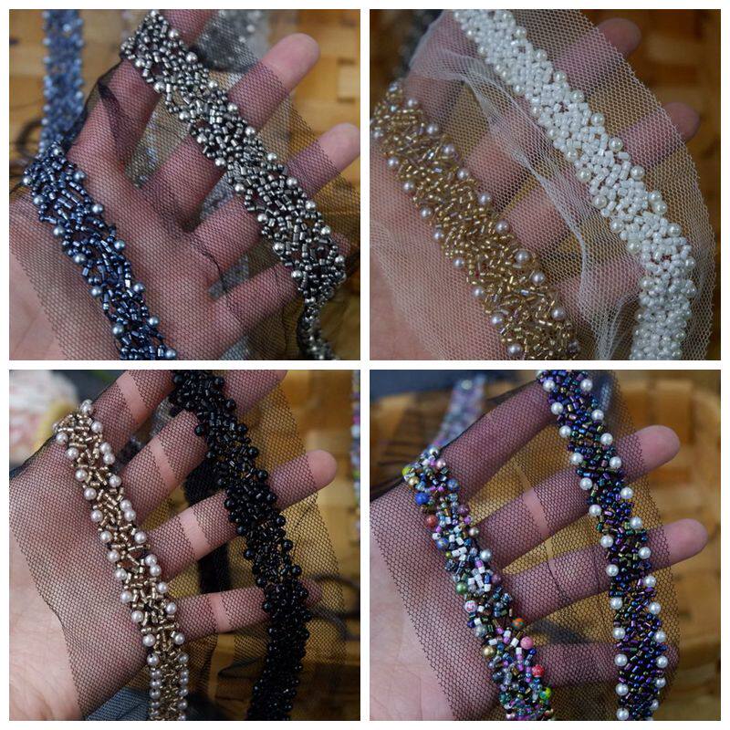 8 color hand - made diy accessories garment accessories hand pearl pearl lace - collar belt accessories material