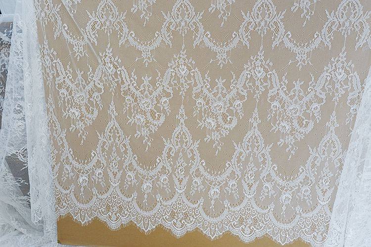 3M Französischer Wimpernspitzenstoff, DIY Exquisite Spitze, Stickerei für Kleidung, Hochzeitskleid-Accessoires – Detail 13
