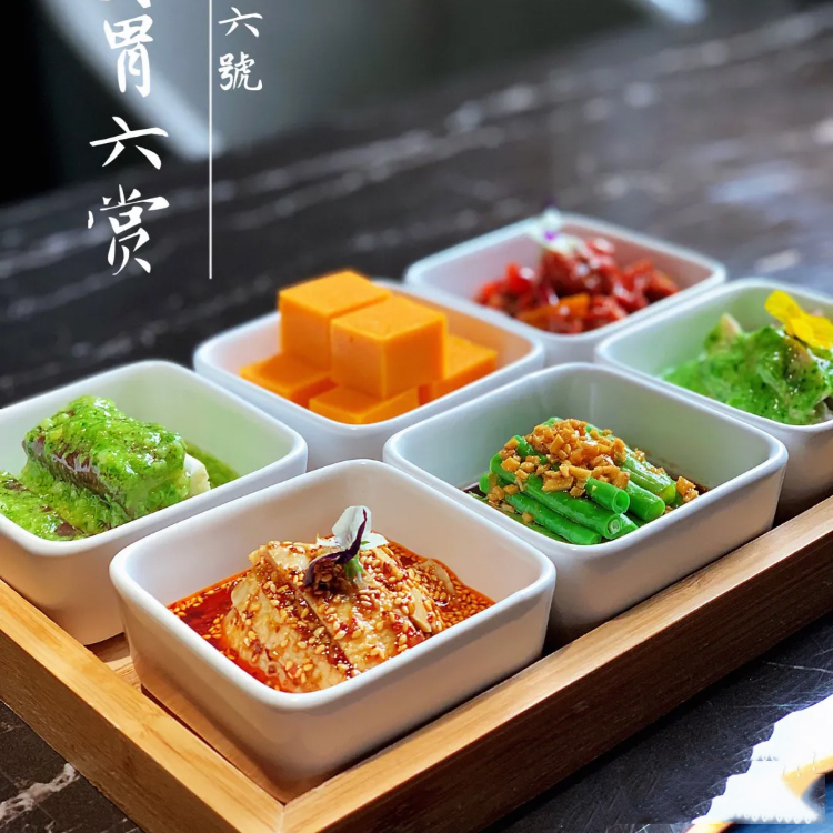 Hotel Chinese Cuisine Tableware, Chinese-Style Creative Artistic Dishes, Club Side Dishes, Two, Three, Four, Six-Compartment Plates, Fusion Cuisine Combination Plates