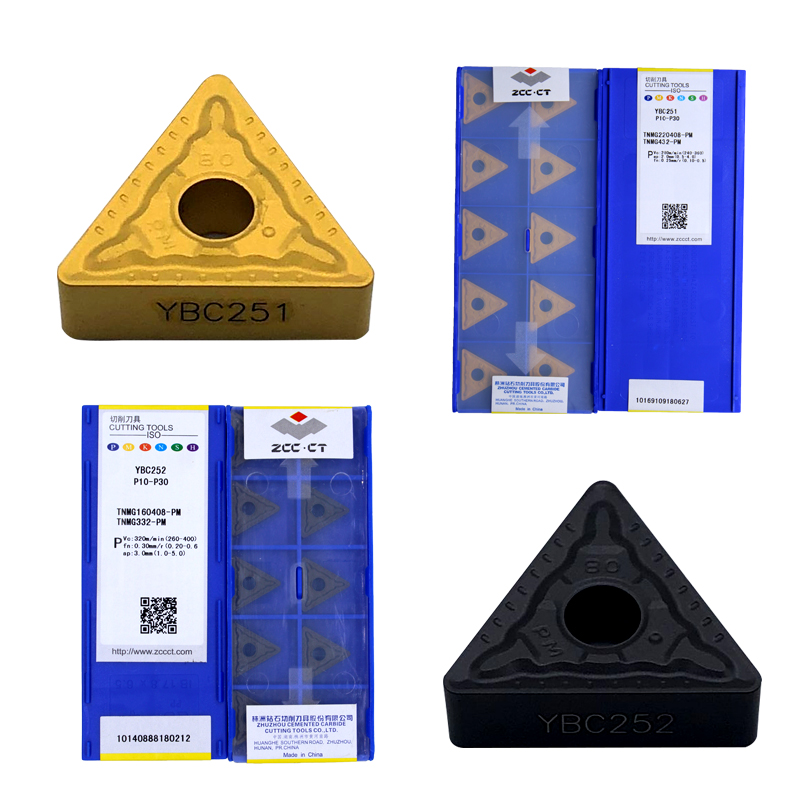 Zhuzhou Numerical Control Blade TNMG160408 160404 160412-PM YBC251 252 Outer Round Car Blade