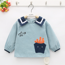 Baby gown corduroy baby clothes eating apron anti-dressing bib clothes waterproof anti-dirty cotton autumn and winter