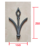 Cast Iron Gun Tip Railing Plus High Cast Iron Tip Cell Wall Guard Rail Top Welding Iron Art Red Tassel Pointed Iron Spear
