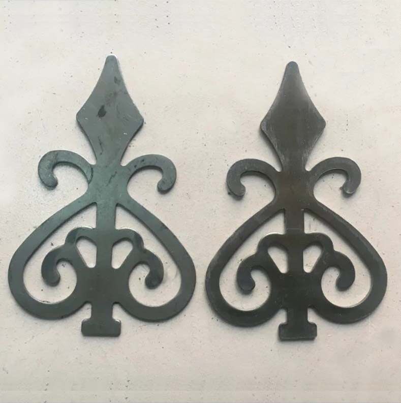 Stamped Iron Plate Peach Blossom Railing Accessories Gun Decoration Soldered Finger Tip Spear Tip Antitheft Special Peach Heart Tip