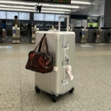 Вместительный и большой металлический спортивный чемодан подходит для мужчин и женщин, сумка, алюминиево-магниевый сплав, увеличенная толщина, 32 дюймов