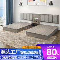 Hotel bed hotel furniture factory standard room single room full apartment B&B single bed twin bed rental room special customization