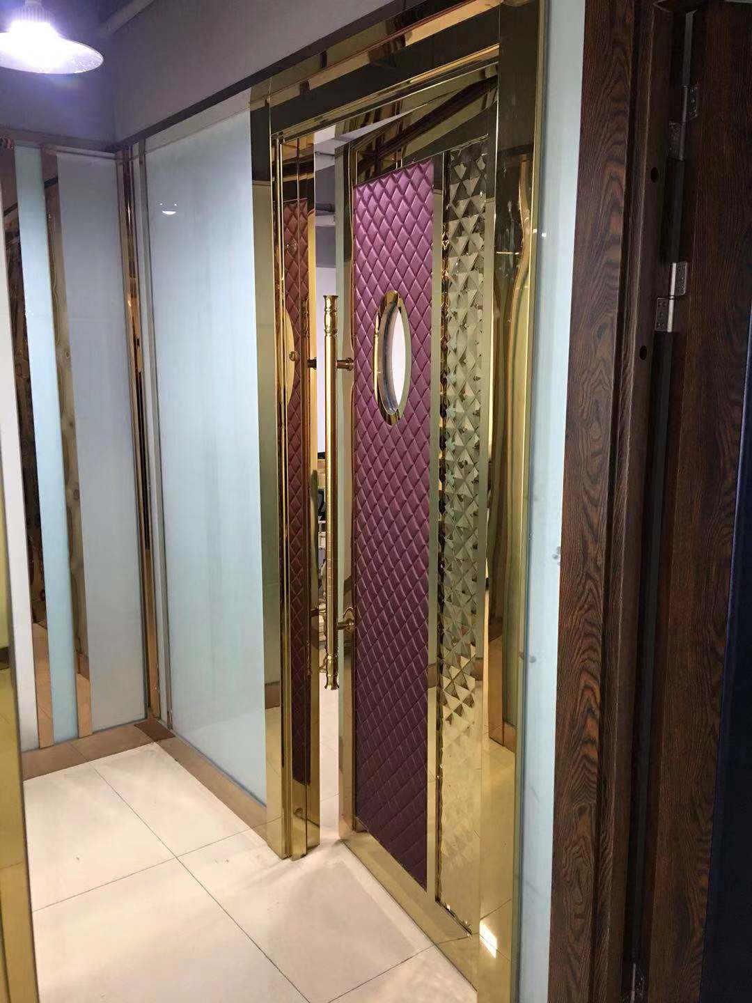 Manufacturer Direct moulded board ktv recording studio soundproofing door Professional stainless steel soft bag room door bag compartment door fireproof door