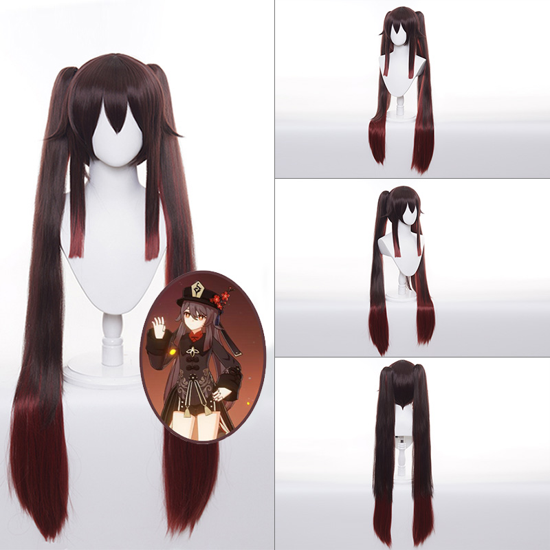 Meow Lingjie Original God cos clothing walnut cos wig silicone simulation scalp Z word tie hair body Tiger Mouth clip ponytail
