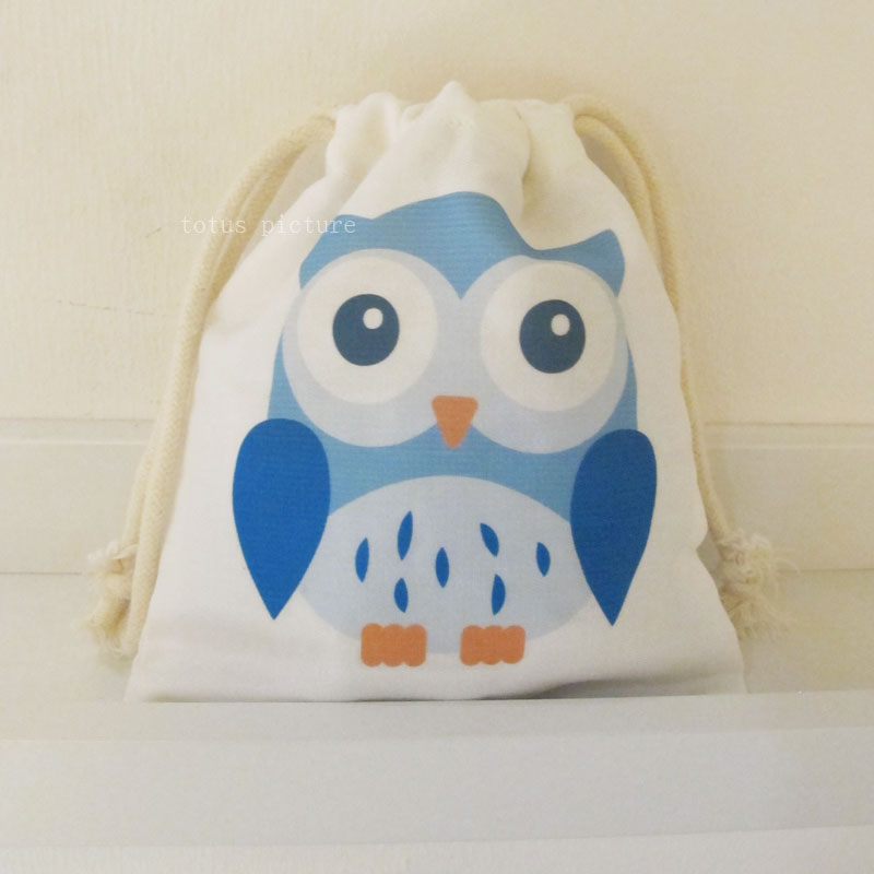 Totu bundle pocket cute cartoon storage bag owl bundle pocket custom children's clothing travel storage bag