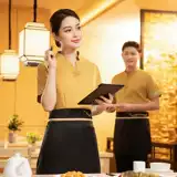 Кейтеринговый официант услуги обслуживания обслуживания обслуживания кафе молочный чай