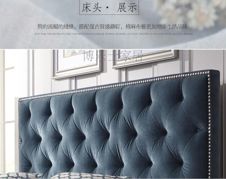 giường vải mềm gói giường kéo khóa đinh tán hộp lưu trữ căn hộ nhỏ Mỹ giường đôi tùy chỉnh giường tatami giường cao - Giường giường khách sạn