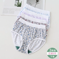 Quần lót 3 ab nữ quần lót kháng khuẩn cotton nữ cao eo rộng kích thước lỏng ab mẹ ngắn đồ lót cotton 0182 - Giữa eo quần lót nam