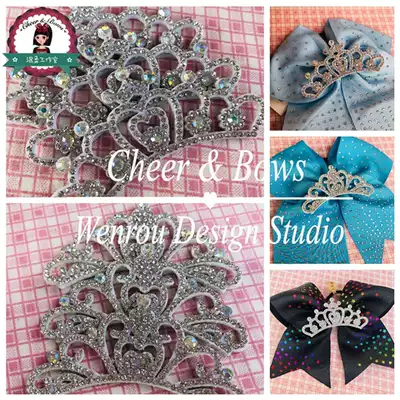 DIY (cheerleading) sparkling bow decoration accessories Diamond small crown