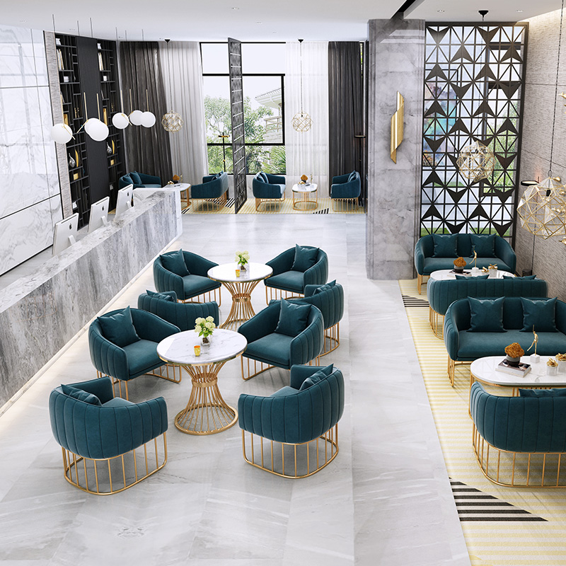 Light luxury after modern sofa tea several combinations of beauty salon room sample room display center reception to negotiate table and chair business single